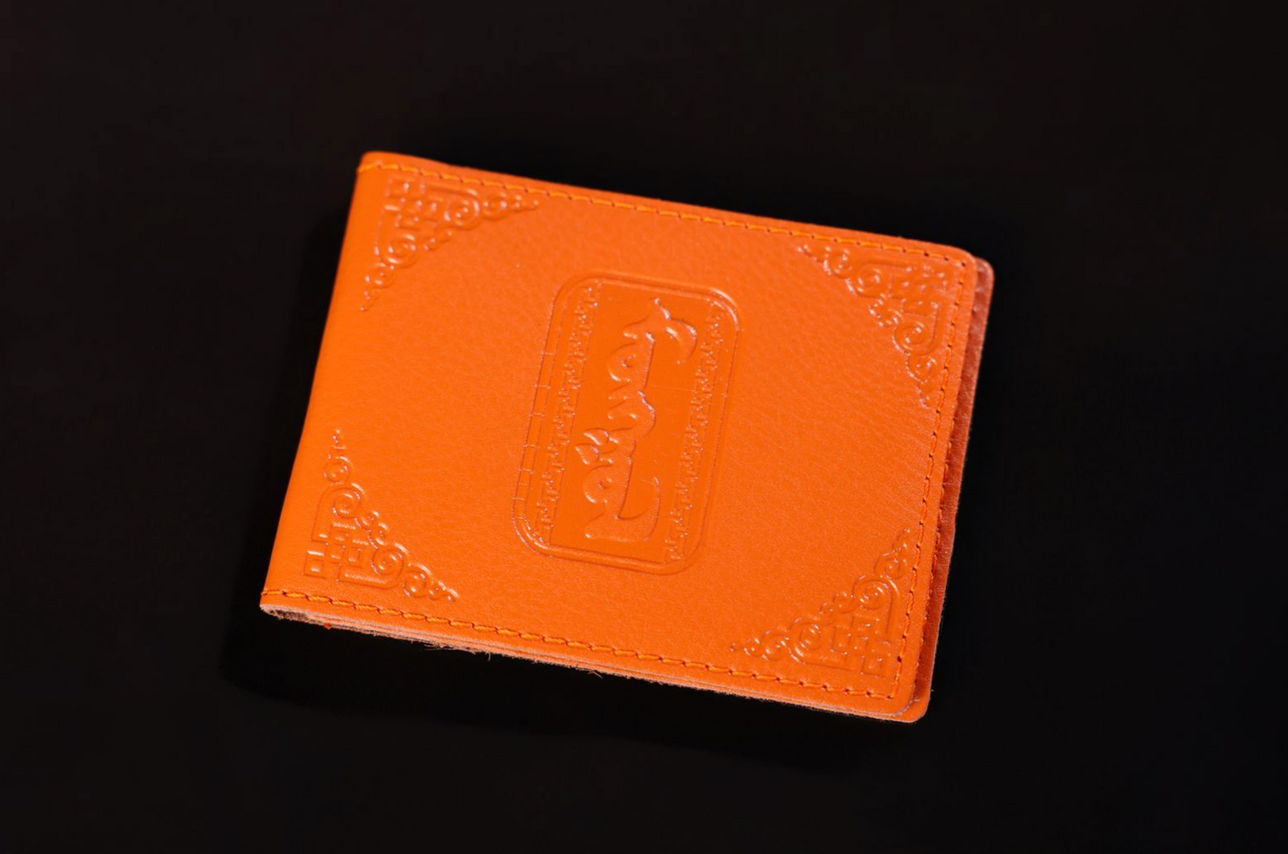 Handcrafted Leather Mongolia Driver's License Holder