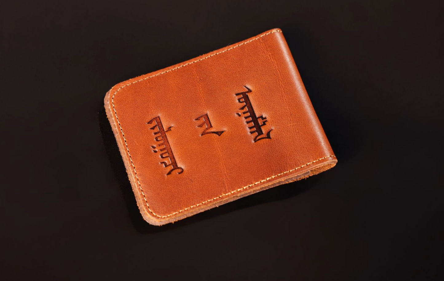 Handcrafted Leather Mongolia Driver's License Holder