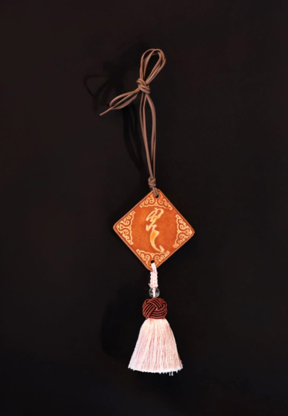 Handcrafted Leather Mongolia Pendant