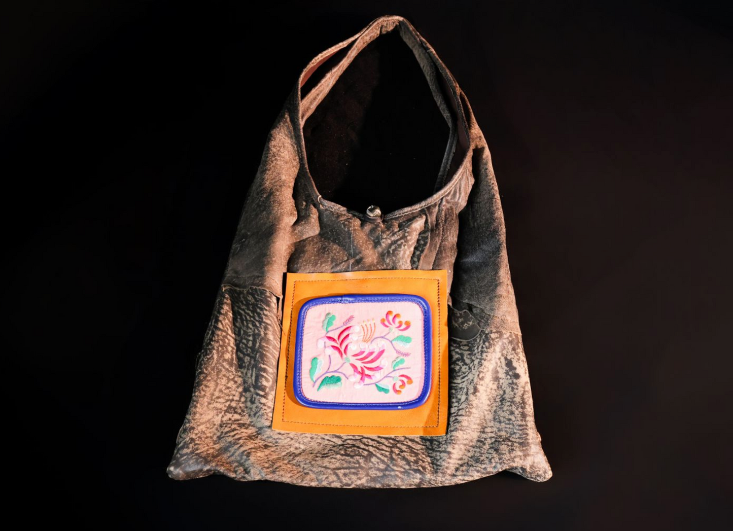 Handcrafted Embroidered Leather Bag