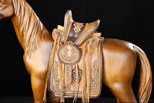 Handarfted Mongolia Leather Saddle